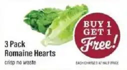 Lowes Foods 3 Pack Romaine Hearts offer