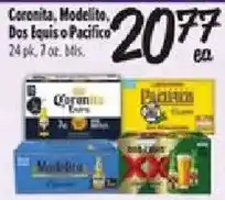 Fiesta Mart Coronita, Modelito, Dos Equis or Pacifico offer
