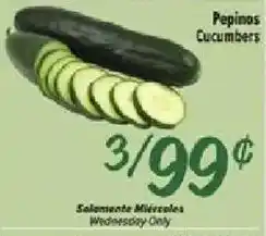 Fiesta Mart Pepinos Cucumbers offer