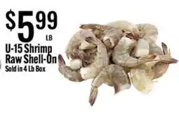 Jons International U-15 Shrimp Raw Shell-On offer