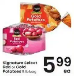 Albertsons Signature Select Red or Gold Potatoes offer