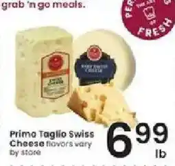 Albertsons Primo Taglio Swiss Cheese offer