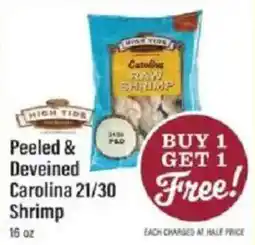 Lowes Foods High Tide Peeled & Deveined Carolina 21/30 Shrimp offer