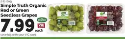 Harris Teeter Simple Truth Organic Red or Green Seedless Grapes offer