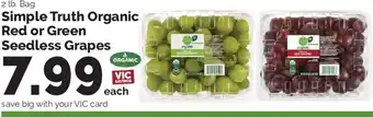 Simple Truth Organic Red or Green Seedless Grapes