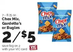 Harris Teeter Chex Mix, Gardetto's or Bugles offer