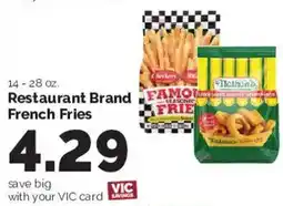 Harris Teeter Restaurant Brand French Fries offer