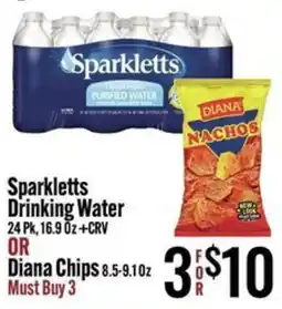 Jons International Sparkletts Drinking Water or Diana Chips offer