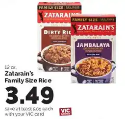 Harris Teeter Zatarain's Family Size Rice offer