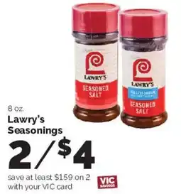 Harris Teeter Lawry's Seasonings offer