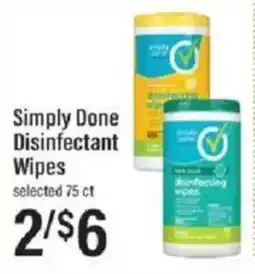Lowes Foods Simply Done Disinfectant Wipes offer