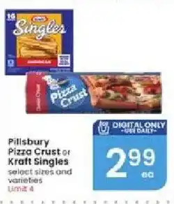 Albertsons Pillsbury Pizza Crust or Kraft Singles offer
