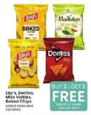 Lay's, Doritos, Miss Vickies, Baked Chips