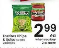 Albertsons Tostitos Chips & Salsa select varieties offer