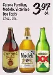 Fiesta Mart Corona Familiar, Modelo, Victoria or Dos Equis offer