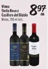 Fiesta Mart Vinos Stella Rosa or Casillero del Diablo offer