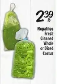 Fiesta Mart Nopalitos Fresh Cleaned Whole or Diced Cactus offer
