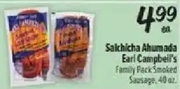 Fiesta Mart Earl Campbell's Family Pack Smoked Sausage offer