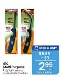 Albertsons Bic Multi Purpose Lighter offer