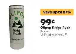 Grocery Outlet Olipop ridge rush soda offer