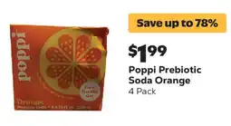 Grocery Outlet Poppi Prebiotic Soda Orange offer