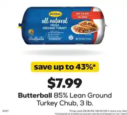 Grocery Outlet Butterball ground turkey chub offer