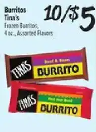 Fiesta Mart Tina's frozen burritos offer