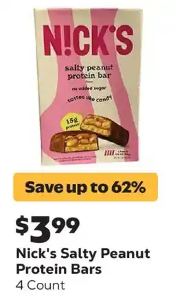 Grocery Outlet Nick's Salty Peanut Protein Bars offer