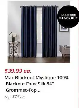 JC Penney Max Blackout Mystique 100% Blackout Faux Silk offer