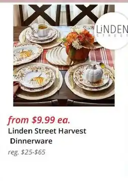 JC Penney Linden Street Harvest Dinnerware offer