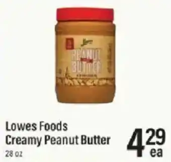 Lowes Foods Lowes Foods Creamy Peanut Butter offer