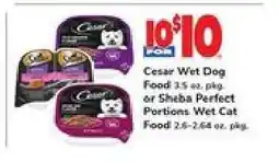 Safeway Cesar Wet Dog Food or Sheba Perfect Portions Wet Cat Food offer