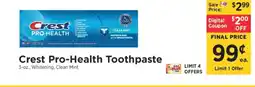 ShopRite Crest Pro-Health Toothpaste offer