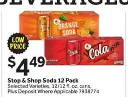 Stop&Shop Stop & Shop Soda 12 Pack offer