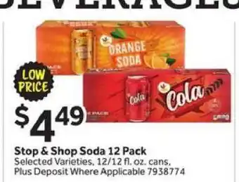 Stop&Shop Stop & Shop Soda 12 Pack offer
