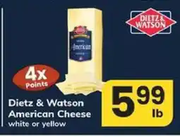 Safeway Dietz & Watson American Cheese offer
