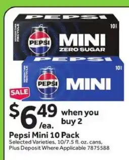 Stop&Shop Pepsi Mini 10 Pack offer