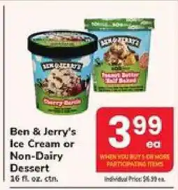 Safeway Ben & Jerry's Ice Cream or Non-Dairy Dessert offer