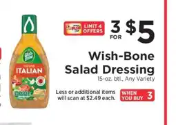 ShopRite Wish-Bone Salad Dressing offer