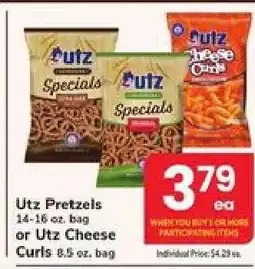 Safeway Utz Pretzels or Utz Cheese Curls offer