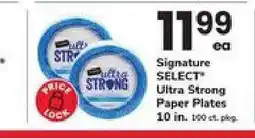 Safeway Signature SELECT Ultra Strong Paper Plates offer