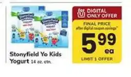 Safeway Stonyfield Yo Kids Yogurt offer