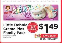 ShopRite Little Debbie Creme Pies Family Pack offer