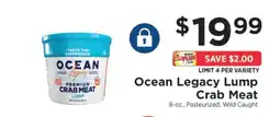 ShopRite Ocean Legacy Lump Crab Meat offer