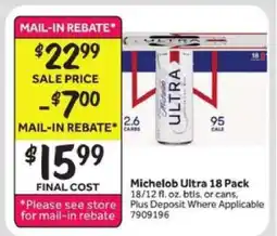 Stop&Shop Michelob Ultra 18 Pack offer