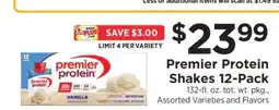 ShopRite Premier Protein Shakes 12-Pack offer