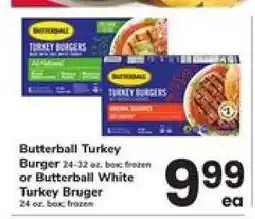 Safeway Butterball Turkey Burger or Butterball White Turkey Burger offer