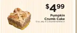 ShopRite Pumpkin Crumb Cake offer