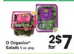 Safeway O Organics Salads offer