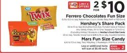 ShopRite Ferrero Chocolates Fun Size offer